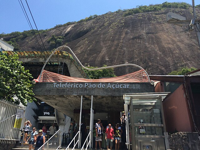 Entrada do teleférico Pão de Açúcar, Rio de Janeiro.